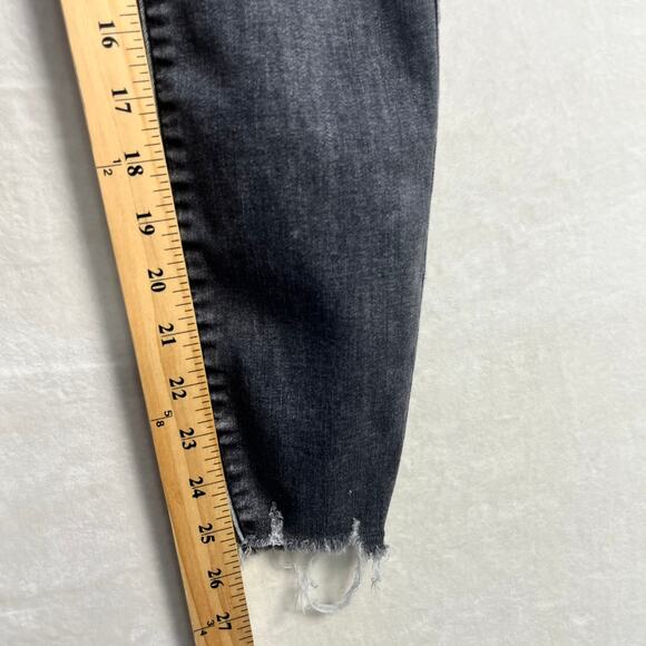 Torrid Bombshell Skinny High-Rise Stretch Denim Dark Grey Wash Distressed SZ 14 - Picture 14 of 15